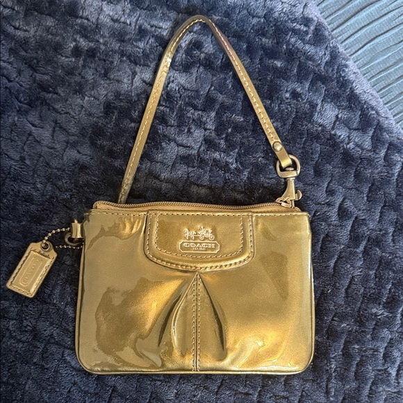 Coach Metallic Gold Wristlet - Picture 1 of 2